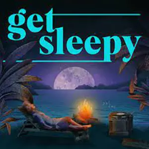 Cover art for podcast Get Sleepy featuring a sun fading into the darkening horizon