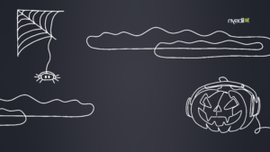 libsyn virtual backgrounds for Halloween - black and white