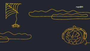 libsyn virtual backgrounds for Halloween - orange gradient