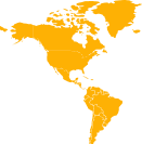 Yellow icon of world map