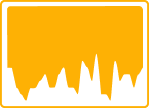 Yellow icon of stats graph