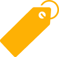 Yellow icon of key tag